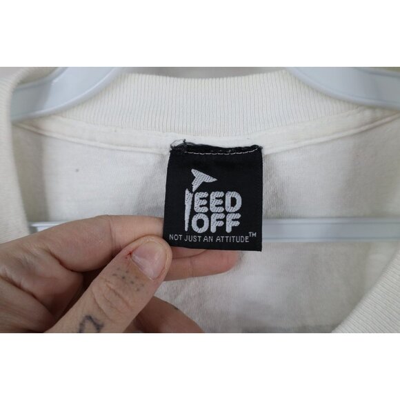 Vintage 90s Streetwear Mens Large Distressed Spell Out Teed Off Golf T-Shirt - Picture 7 of 15